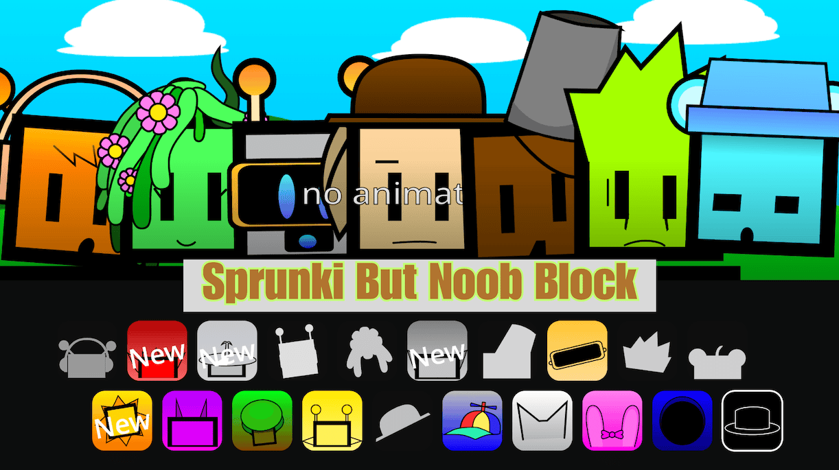 Sprunki But Noob Block cover